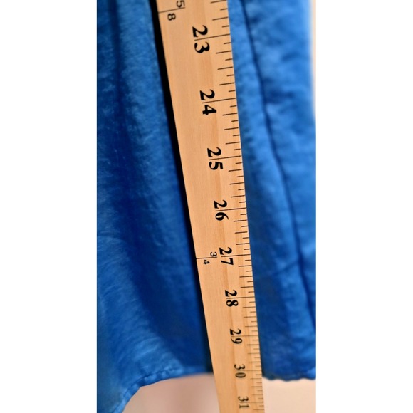 STEVE MADDEN Women's Satin Blue Dress Flutter Sleeveless XS Romantic Elastic - Picture 12 of 15